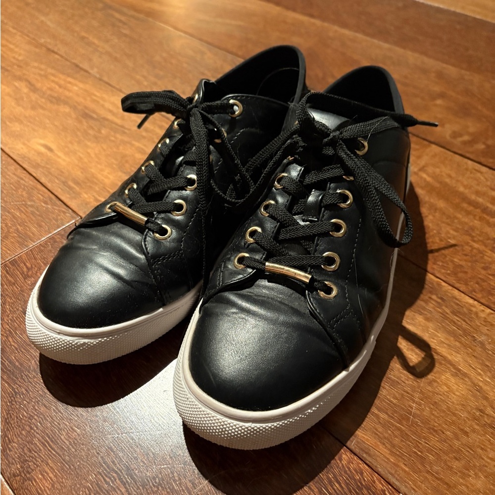 Steve Madden Black Leather Women's Sneakers